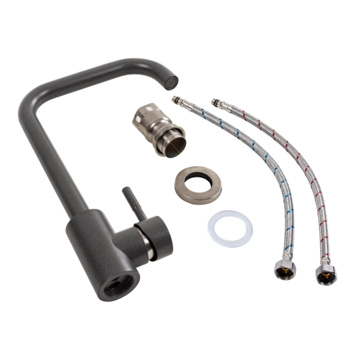 Смеситель кухонный Platinum NS02A (3008B) Морион - Фото № 1