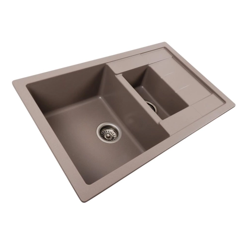 Granite kitchen sink Platinum 7850W TOSKANA matte Dune - Фото № 1