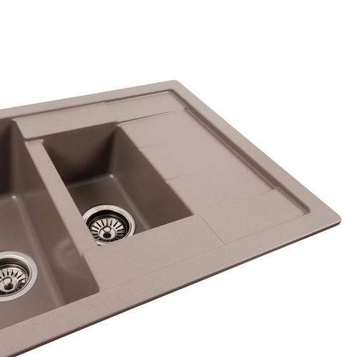 Granite kitchen sink Platinum 7850W TOSKANA matte Dune - Фото № 3