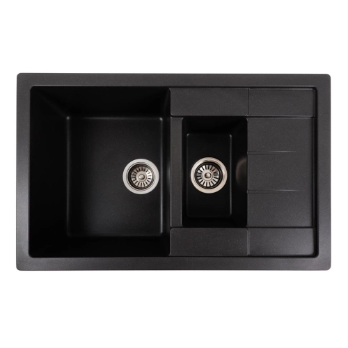 Granite kitchen sink Platinum 7850W TOSKANA matte Morion