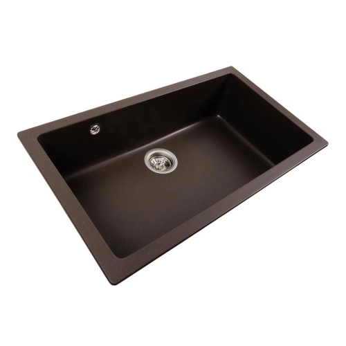 Granite kitchen sink Platinum 7945 Paruana matte Dark rock - Фото № 1