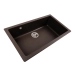 Granite kitchen sink Platinum 7945 Paruana matte Dark rock - Фото № 1