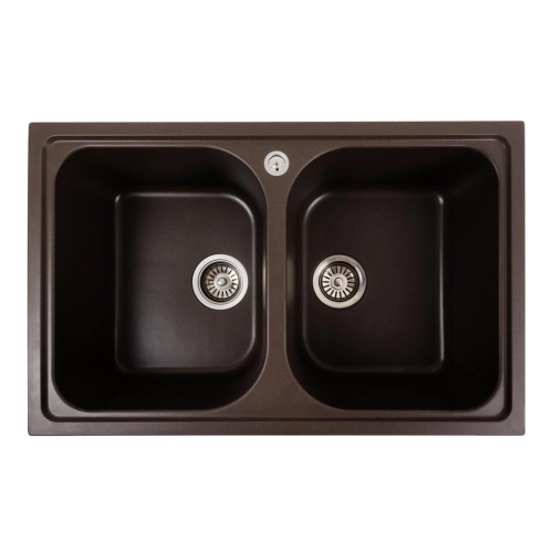 Granite kitchen sink Platinum 7950 Equatoria matte Dark rock