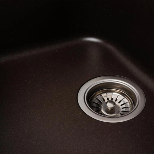 Granite kitchen sink Platinum 7950 Equatoria matte Dark rock - Фото № 4
