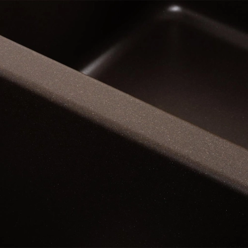 Granite kitchen sink Platinum 7950 Equatoria matte Dark rock - Фото № 5