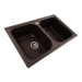 Granite kitchen sink Platinum 7950 Equatoria matte Dark rock - Фото № 1