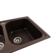 Granite kitchen sink Platinum 7950 Equatoria matte Dark rock - Фото № 2