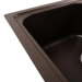 Granite kitchen sink Platinum 7950 Equatoria matte Dark rock - Фото № 3