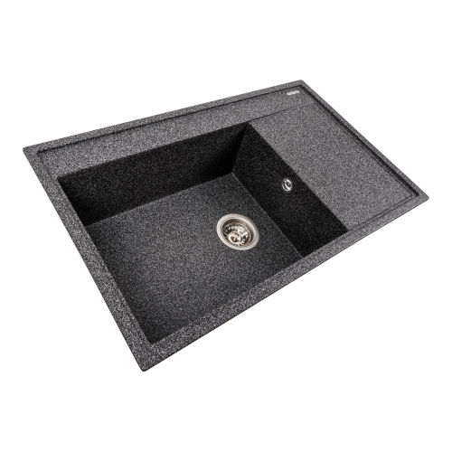 Granite kitchen sink Platinum 7950 AZURIT matte Graphite - Фото № 1