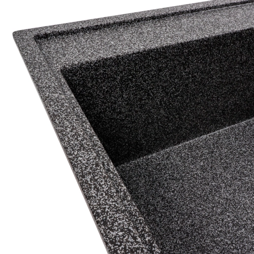 Granite kitchen sink Platinum 7950 AZURIT matte Graphite - Фото № 3