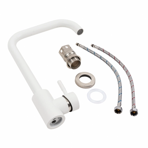 Смеситель кухонный Platinum NS02B Белый - Фото № 1