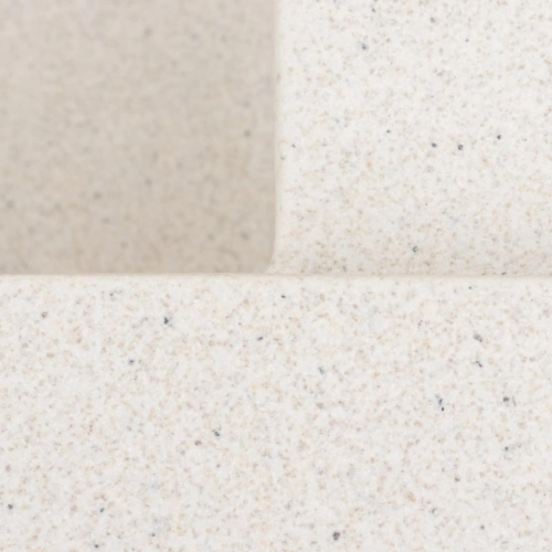 Granite kitchen sink Platinum 9651 ATLAS matte White with dots - Фото № 6
