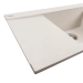 Granite kitchen sink Platinum 9651 ATLAS matte White with dots - Фото № 3