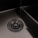 Kitchen sink CM 58*48 R black PVD VALESO Handmade (round siphon 3.0/1.0) - Фото № 4