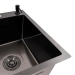 Kitchen sink CM 58*48 R black PVD VALESO Handmade (round siphon 3.0/1.0) - Фото № 2