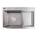 Kitchen sink CM 78*50C L stainless steel with recessed shelf VALESO Handmade (3.0/1.0) - Фото №1