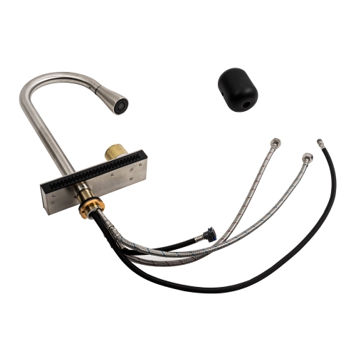 Смеситель под мойку "Водопад" ZS84 Platinum (brushed) - Фото № 3