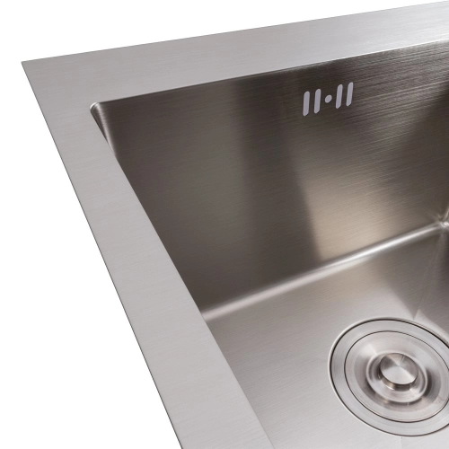Kitchen sink stainless steel 78*48 VALESO Handmade for two bowls (3.0/1.0) - Фото № 3