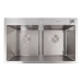 Kitchen sink stainless steel 78*48 VALESO Handmade for two bowls (3.0/1.0) - Фото №1