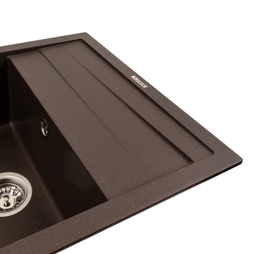 Kitchen sink granite matte 7050 CASCADA Platinum Dark rock - Фото № 2