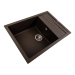 Kitchen sink granite matte 7050 CASCADA Platinum Dark rock - Фото № 1