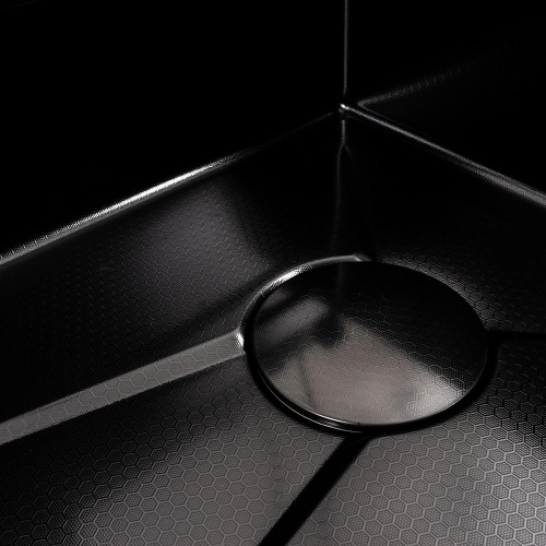 Кухонная мойка CM 75*46C PVD черная Platinum Handmade "ВОДОСПАД" (Декор) - Фото № 9