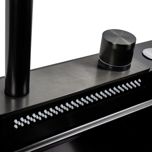 Кухонная мойка PVD черная CM 75*46A Platinum Handmade "Водопад" - Фото № 7