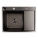Kitchen sink CM 65*50 L PVD black VALESO Handmade 3.0/1.0 - Фото №1