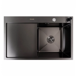 Kitchen sink CM 78*50 R PVD black VALESO Handmade 3.0/1.0