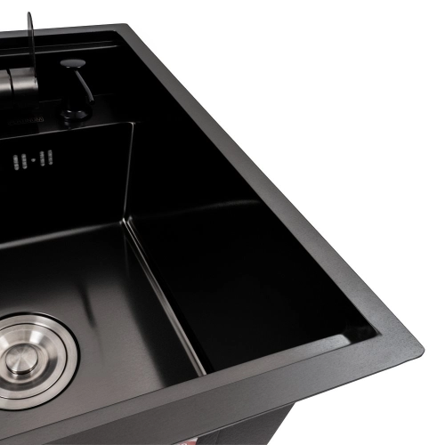 Кухонная мойка CM 40*50 скрытая PVD черная Platinum Handmade - Фото № 2