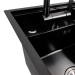Кухонная мойка CM 40*50 скрытая PVD черная Platinum Handmade - Фото № 3