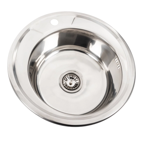 Stainless steel kitchen sink Valeso POLISHING 490 (0,8/180 mm) - Фото № 1