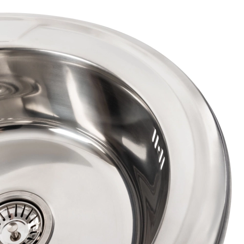 Stainless steel kitchen sink Valeso POLISHING 490 (0,8/180 mm) - Фото № 2