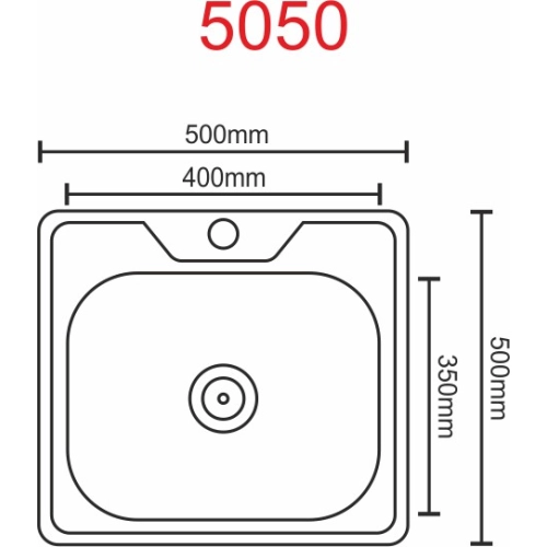 Stainless steel kitchen sink Valeso POLISHING 5050 (0,7/160 mm) - Фото № 5