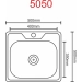Stainless steel kitchen sink Valeso POLISHING 5050 (0,7/160 mm) - Фото № 5
