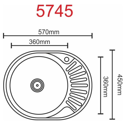 Кухонная мойка из нержавеющей стали Valeso ДЕКОР 5745 (0,8/180 мм) - Фото № 5
