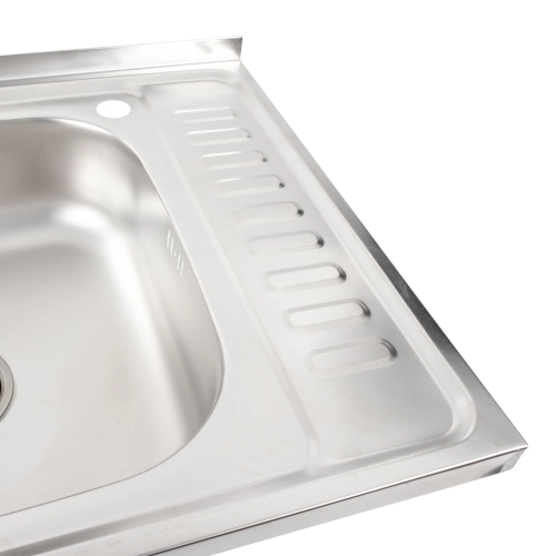 Кухонная мойка из нержавеющей стали Valeso САТИН 6050 L (0,7/160 мм) - Фото № 5