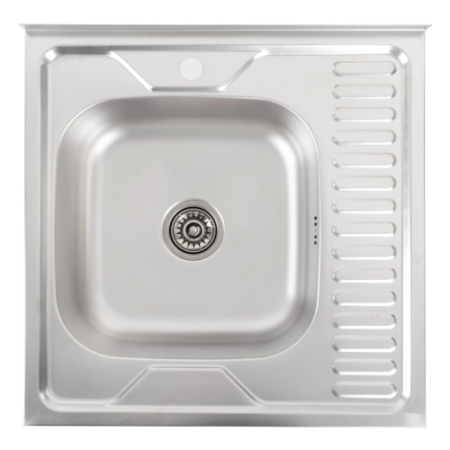 Stainless steel kitchen sink Valeso DECOR 6060 L (0,7/160 mm)