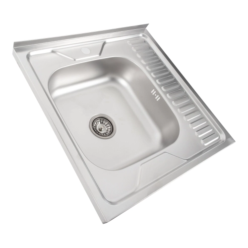 Stainless steel kitchen sink Valeso DECOR 6060 L (0,7/160 mm) - Фото № 2
