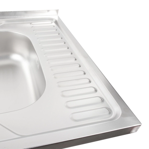Stainless steel kitchen sink Valeso DECOR 6060 L (0,7/160 mm) - Фото № 3