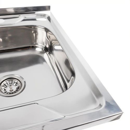 Кухонная мойка из нержавеющей стали Valeso ПОЛИРОВКА 6060 R (0,7/160 мм) - Фото № 3