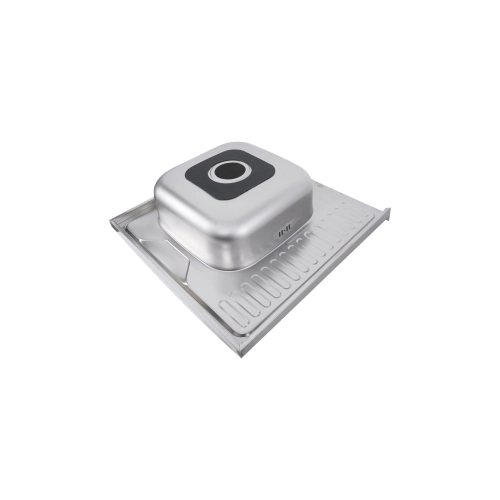 Кухонная мойка из нержавеющей стали Valeso САТИН 6060 R (0,7/160 мм) - Фото № 5