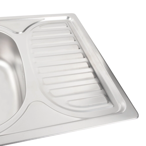 Stainless steel kitchen sink Valeso DECOR 6642 (0,8/180 mm) - Фото № 3