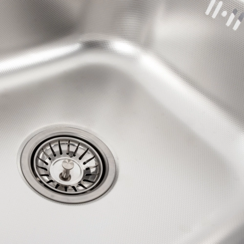 Stainless steel kitchen sink Valeso DECOR 7642 (0,8/180 mm) - Фото № 5
