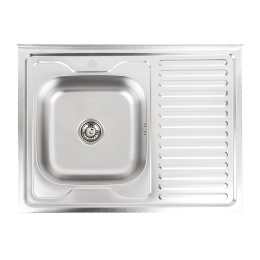 Stainless steel kitchen sink Valeso 8060 L DECOR (0,7/160 mm)