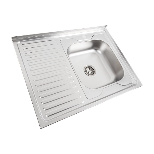 Stainless steel kitchen sink Valeso 8060 R DECOR (0,7/160 mm) - Фото № 1