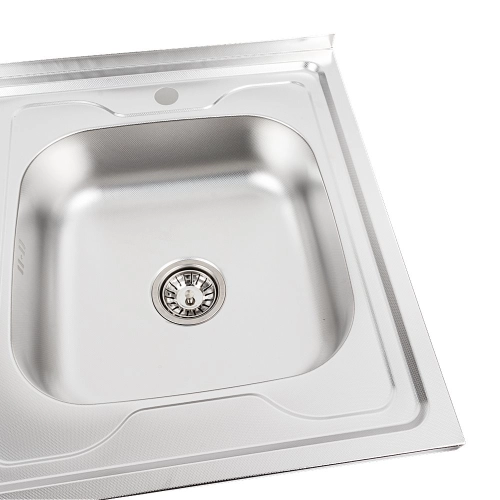 Stainless steel kitchen sink Valeso 8060 R DECOR (0,7/160 mm) - Фото № 2