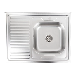 Stainless steel kitchen sink Valeso 8060 R DECOR (0,7/160 mm)
