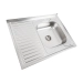 Stainless steel kitchen sink Valeso 8060 R DECOR (0,7/160 mm) - Фото № 1