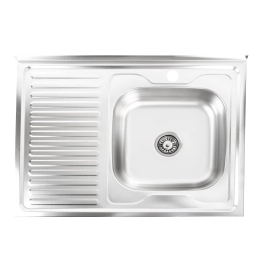 Stainless steel kitchen sink Valeso SATIN 8060 R (0,7/160 mm)